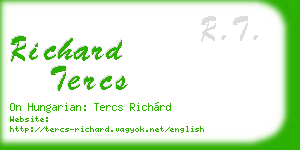 richard tercs business card