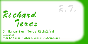 richard tercs business card